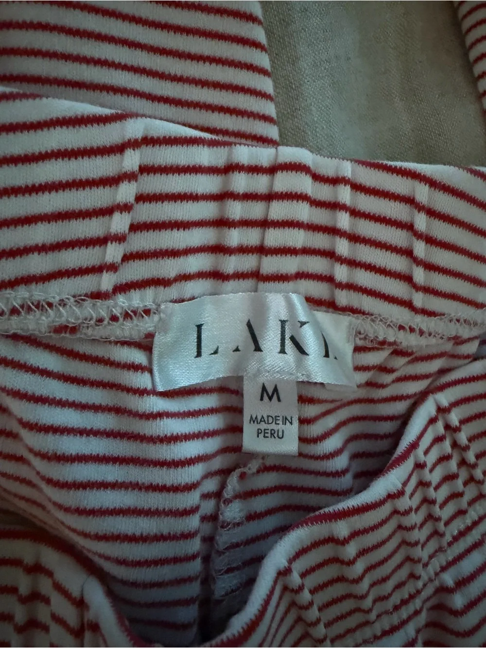 Lake pajamas Soft Stripe Women's Pajama Set - red/White - Picture 2 of 4